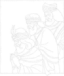 DIBUJOS PARA PUNTEAR DE NAVIDAD:LOS REYES MAGOS,MELCHOR,GASPAR Y ...