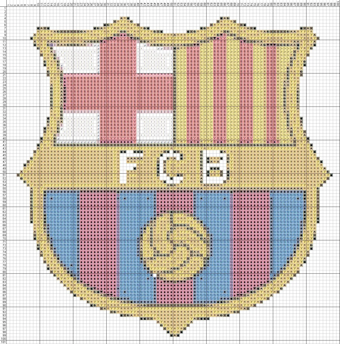 Dibujos Punto de Cruz Gratis: Escudo Barcelona Punto de Cruz