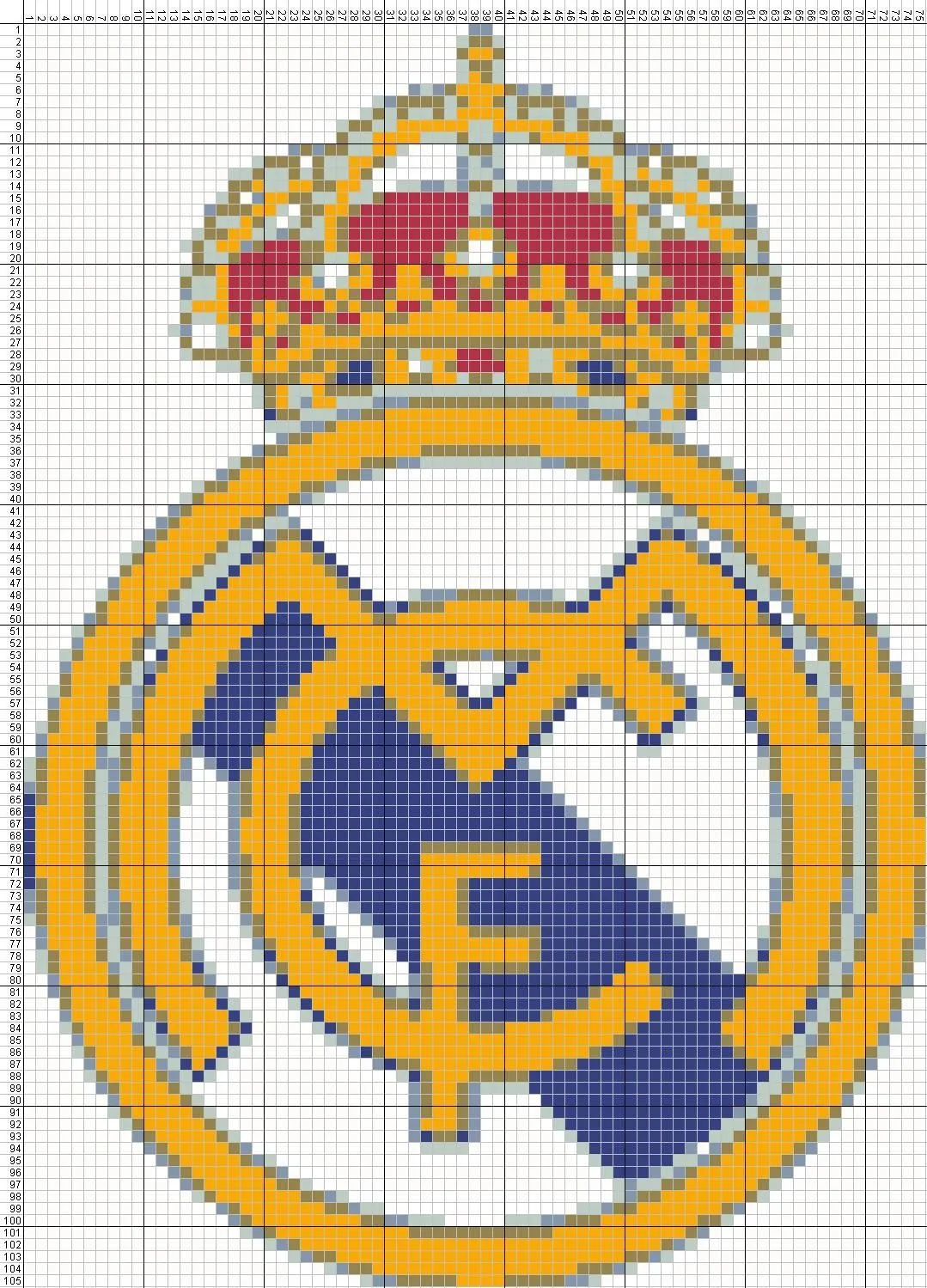 Dibujos Punto de Cruz Gratis: Escudo Real Madrid - Punto de Cruz ...