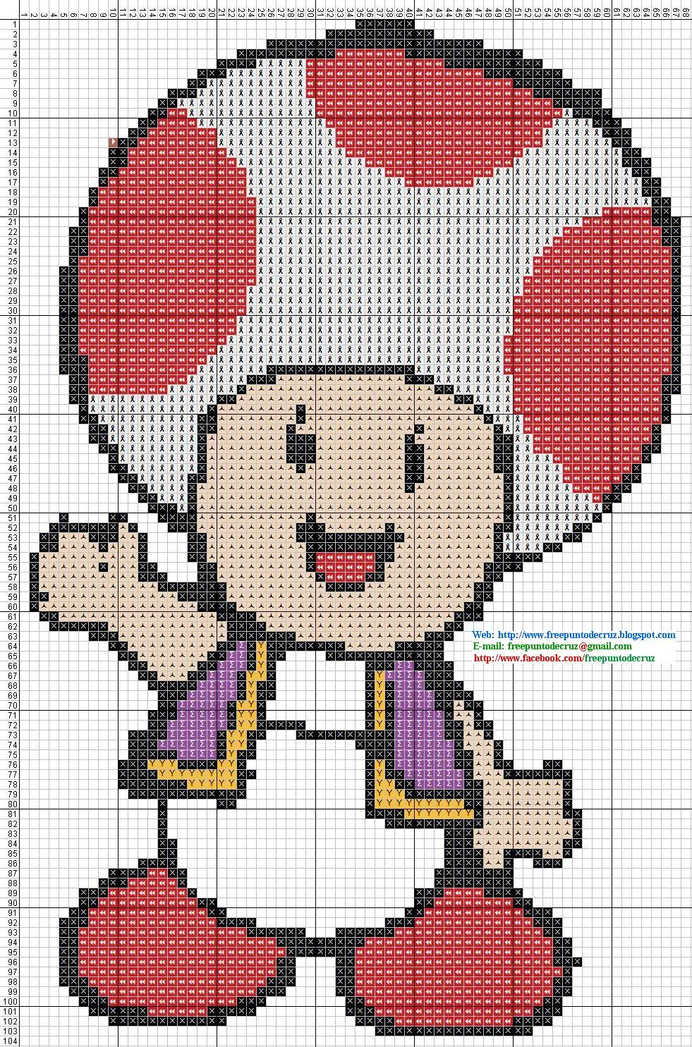 Dibujos Punto de Cruz Gratis: Mario Bross