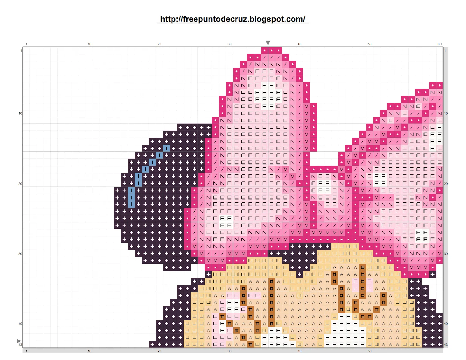 Dibujos Punto de Cruz Gratis: Minnie Baby Cross Stitch Pattern ...