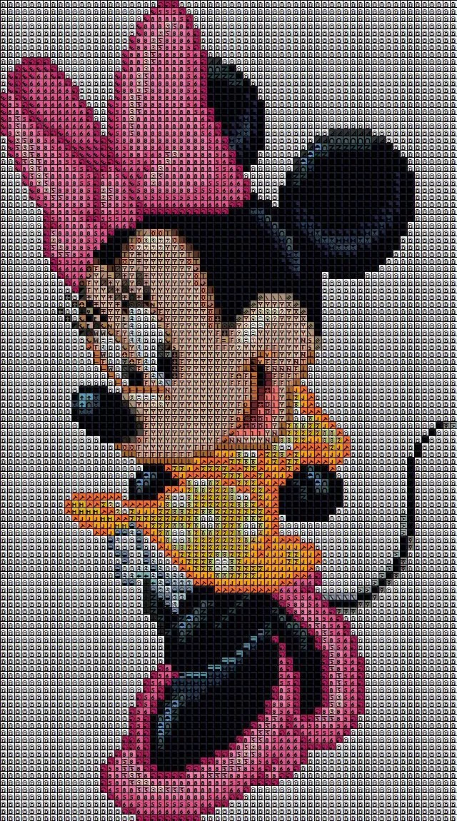 Dibujos Punto de Cruz Gratis: Minnie punto de cruz