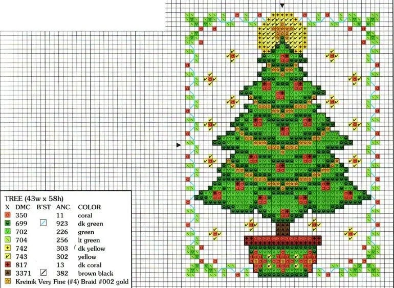 Dibujos en punto de cruz para navidad - Imagui