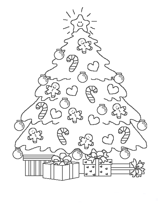 dibujos de puntos y colorear: colorear arbol de navidad