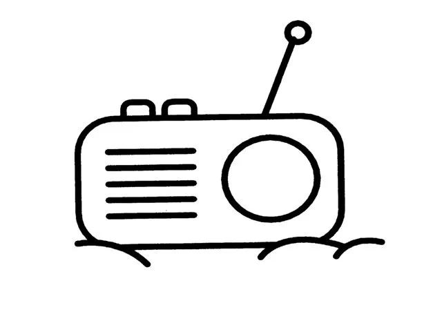 DIBUJOS DE RADIOS PARA COLOREAR