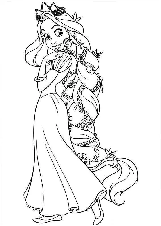 Rapunzel de bebé para colorear - Imagui