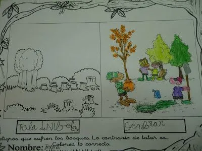 Dibujos para colorear de reforestacion - Imagui