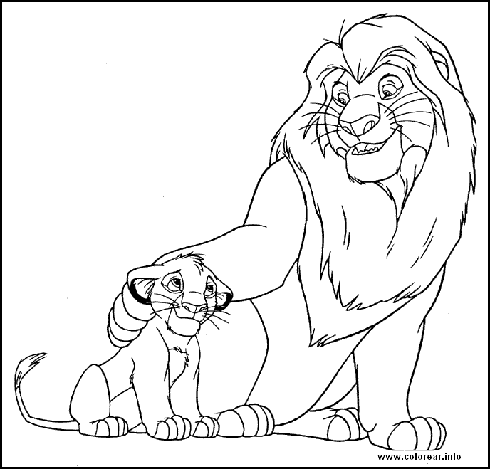 Dibujos del Rey Leon, Dibujos Disney, Rey Leon para Colorear