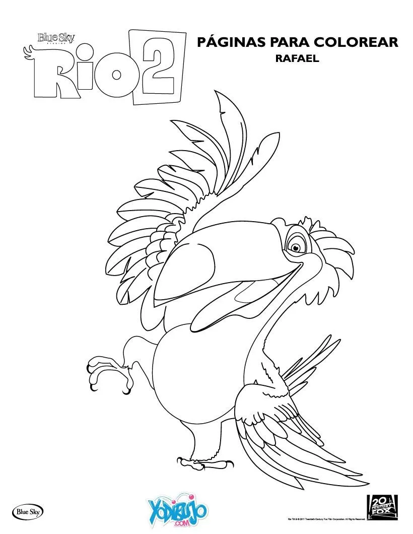 Dibujos de RIO 2 para colorear - Rafael