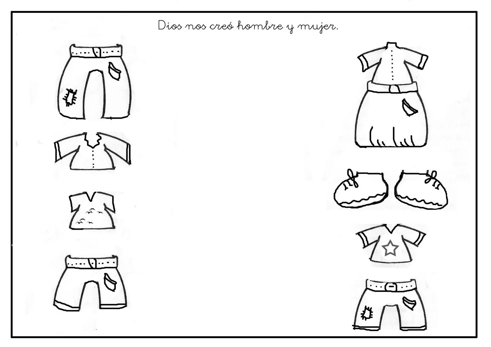 Dibujos de ropa para niño y niña - Imagui