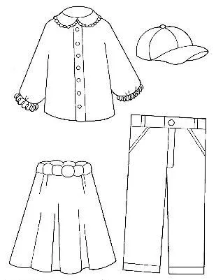 Prendas de vestir para colorear e imprimir - Imagui