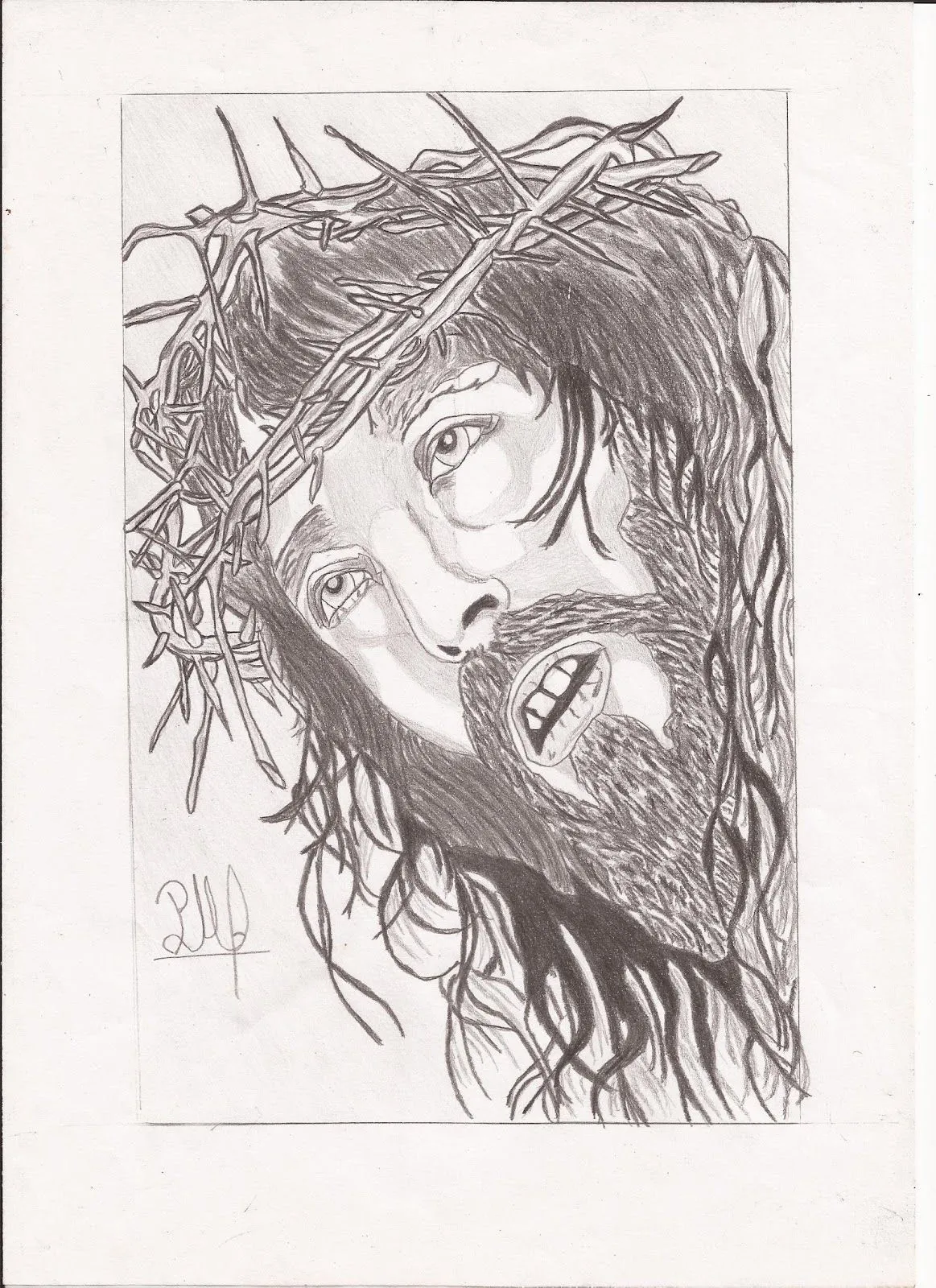 Dibujos del rostro de Jesús a lápiz - Imagui