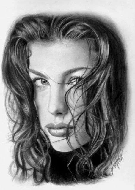 Rostro de famosas y famosos dibujo a lapiz - Imagui