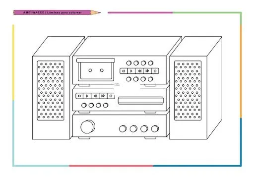 DIBUJOS DE COSAS DEL SALON PARA COLOREAR EL SALON DE LA CASA