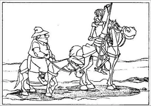 dibujos de sancho panza Colouring Pages
