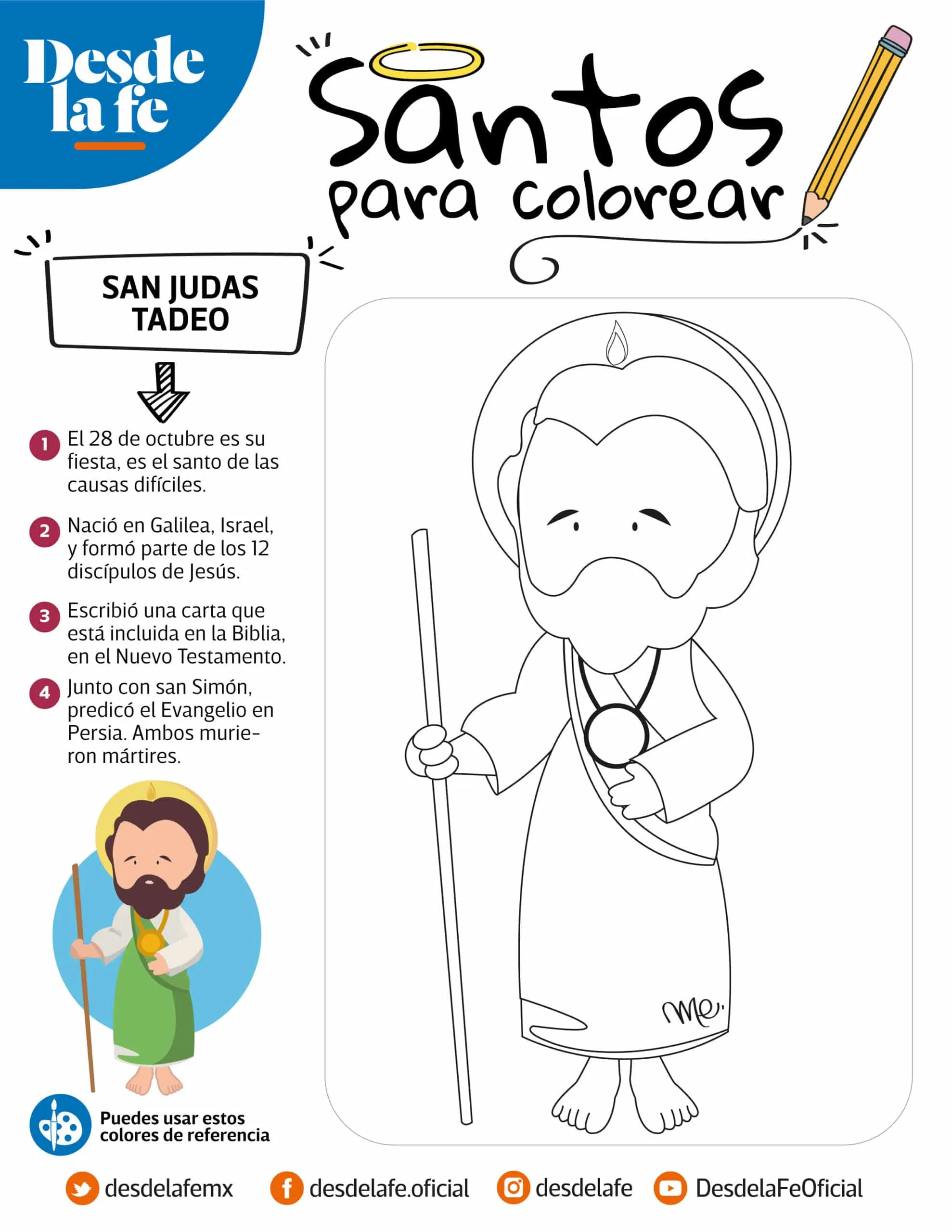 Dibujos de santos para colorear: Un álbum de regalo para los niños