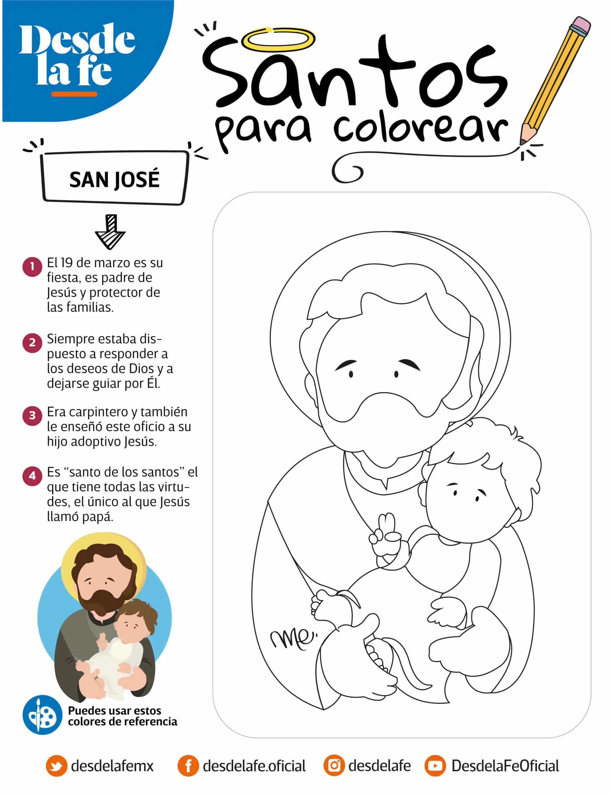 Dibujos de santos para colorear: Un álbum de regalo para los niños