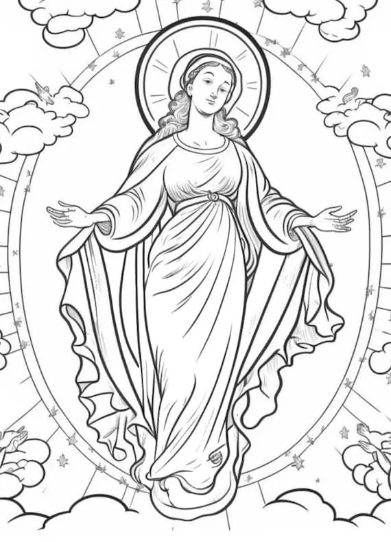 Dibujos de santos para colorear - Etsy España