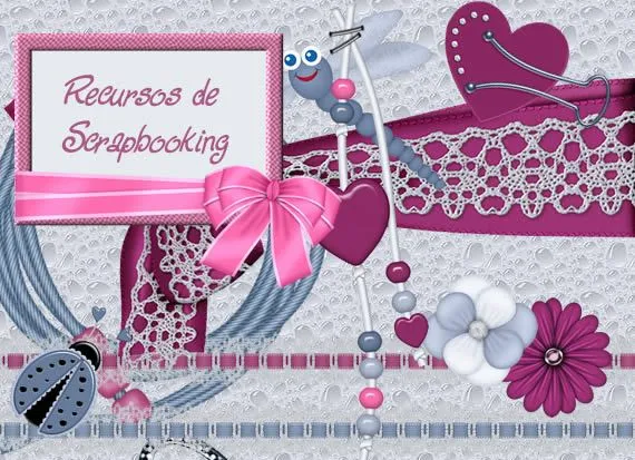 Recursos para Scrapbooking: fantasías en azul y púrpura | Kabytes