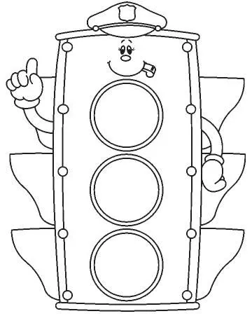 Dibujos de semáforo para colorear - Imagui