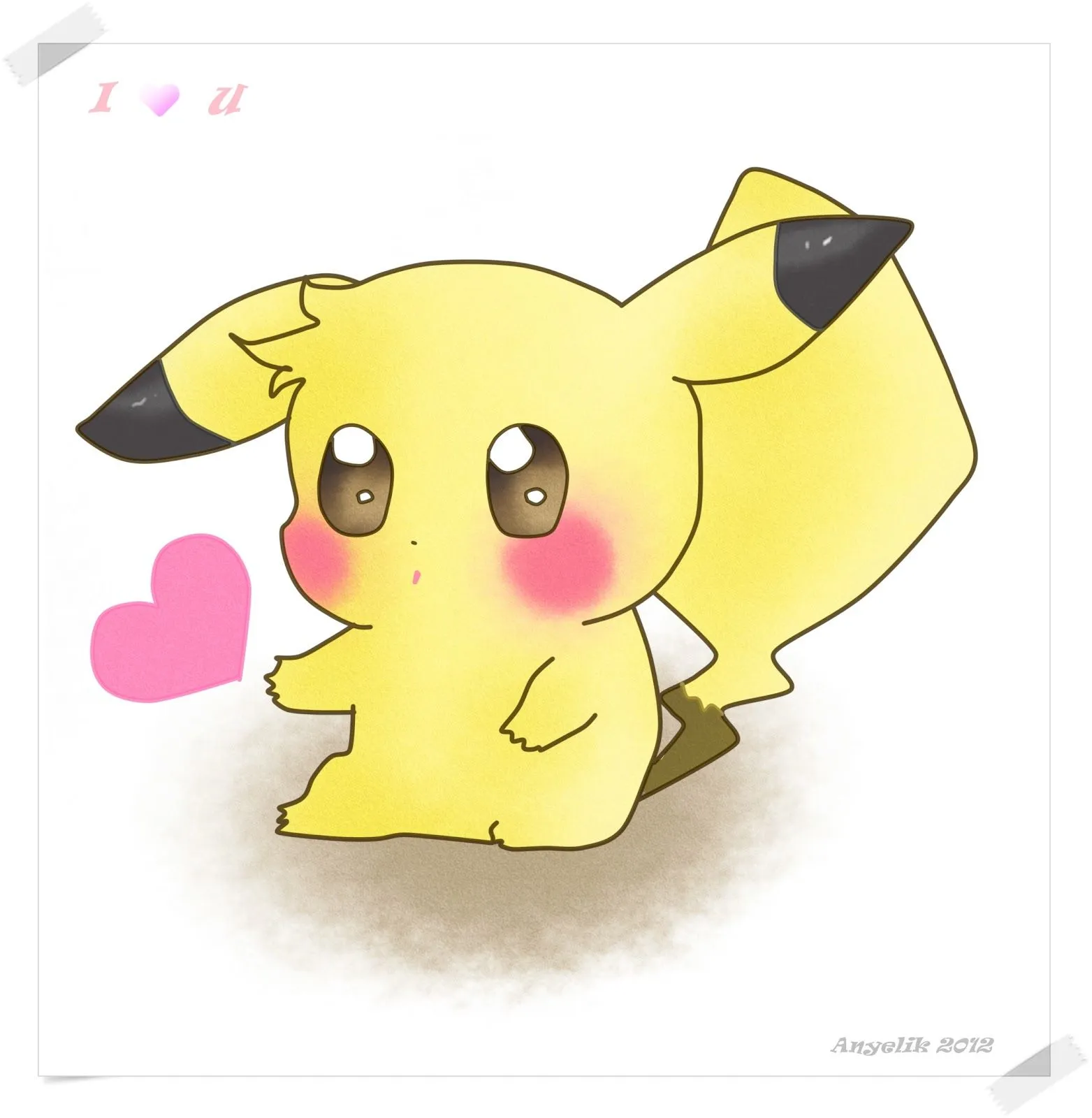 Mis dibujos y sentimientos: pikachu love kawaii