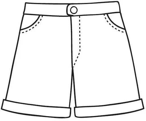 Dibujos de shorts para colorear - Imagui