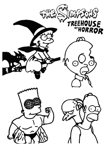 Dibujos de los Simpsons Halloween para Colorear | Manualidades ...
