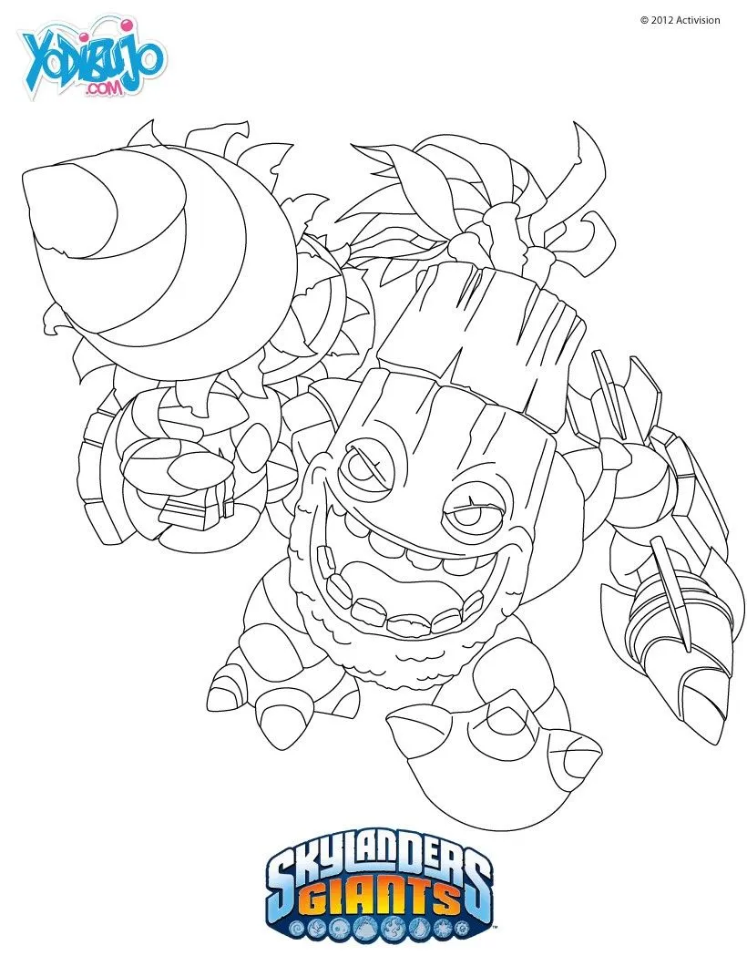 Dibujos de SKYLANDERS GIANTS para colorear, ZOOK Skylanders Giants ...