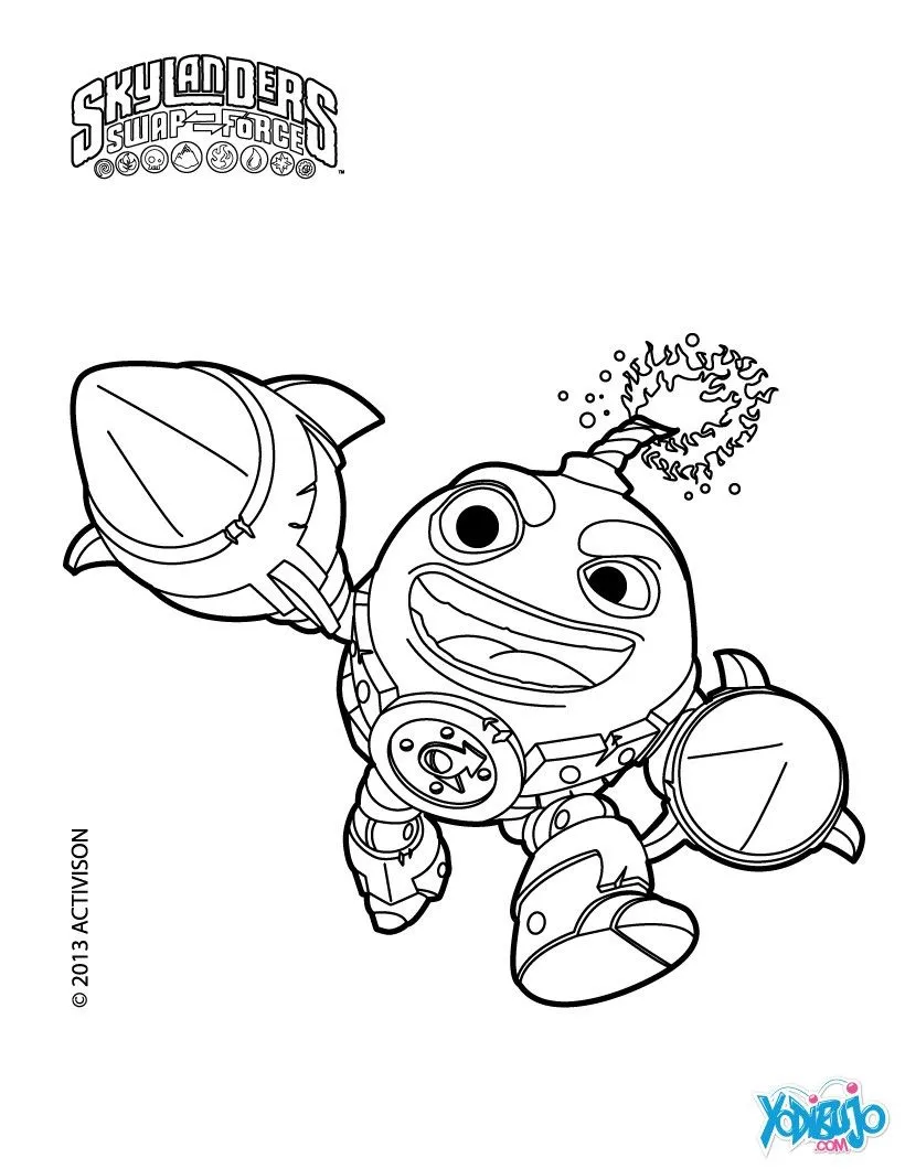 Dibujos de SKYLANDERS SWAP FORCE para colorear, Count Down para ...