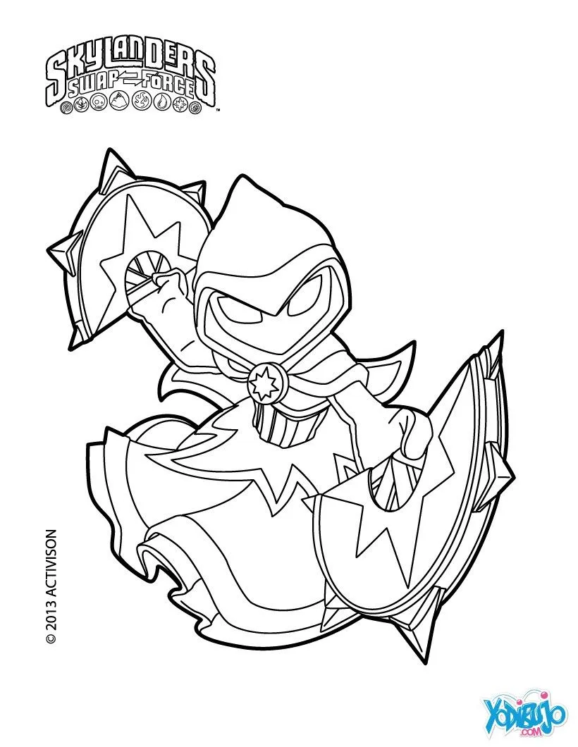 Dibujos de SKYLANDERS SWAP FORCE para colorear, Star Strike para ...