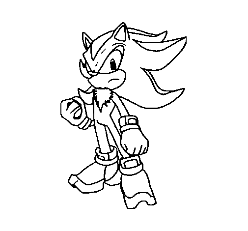 Dibujo de Sonic Knuckles muy enfadado para colorear