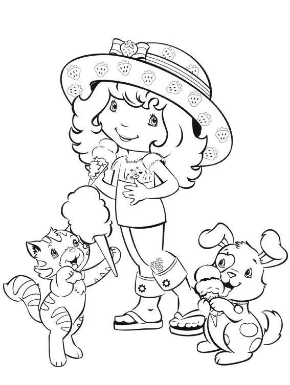 Strawberry shortcake en dibujos para colorear - Imagui