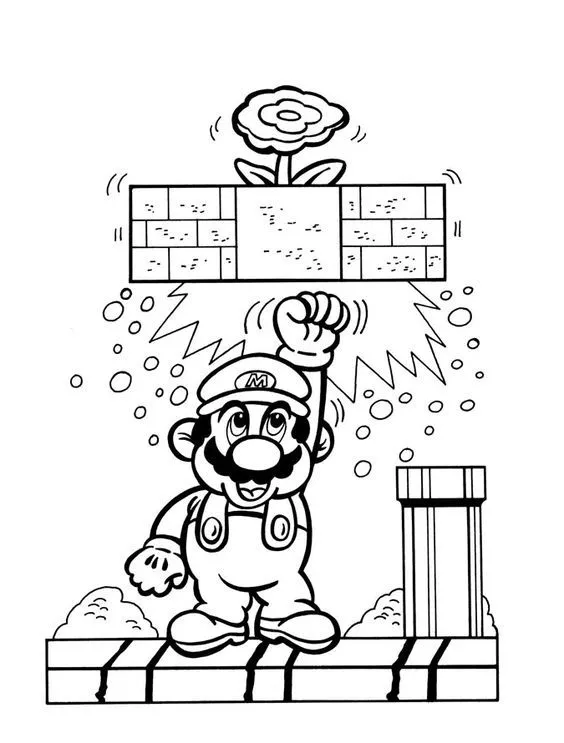 Dibujos de Super Mario Bros para colorear ~ Mathias Rodriguez - Blog  Personal