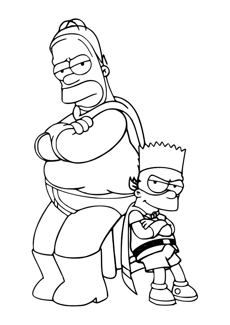 Dibujos para Colorear, Pintar , imprimir.....: LOS SIMPSON SUPER ...