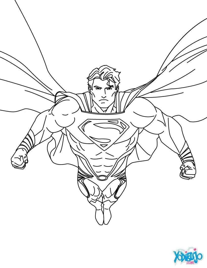 Dibujos SUPERMAN para colorear - Superman es Clark Kent