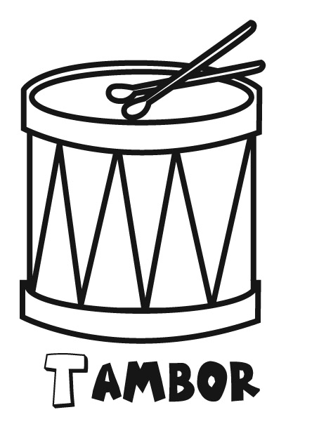 Tambor para colorear e imprimir - Imagui