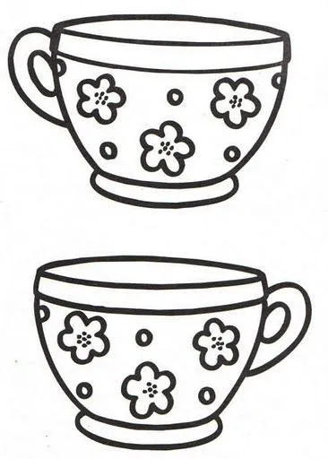 DIBUJOS DE TAZA PARA PINTAR