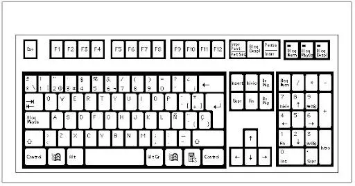 DIBUJOS DE TECLADOS DE ORDENADOR | Dibujos para colorear