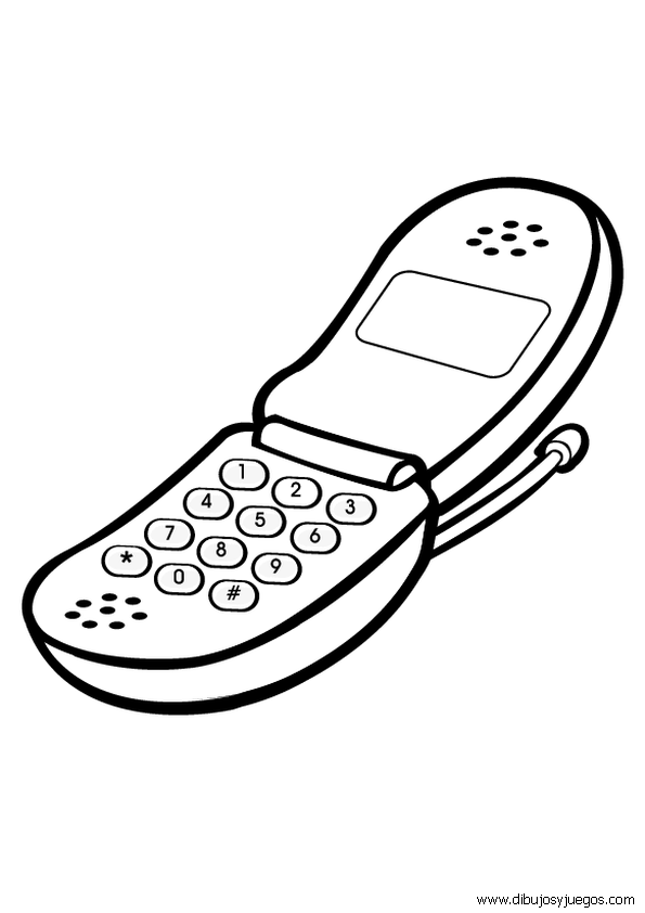 dibujos-telefono-celular-movil-003 | Dibujos y juegos, para pintar ...