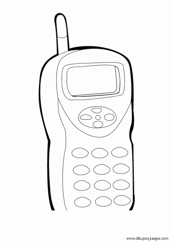 dibujos-telefono-celular-movil-004 | Dibujos y juegos, para pintar ...