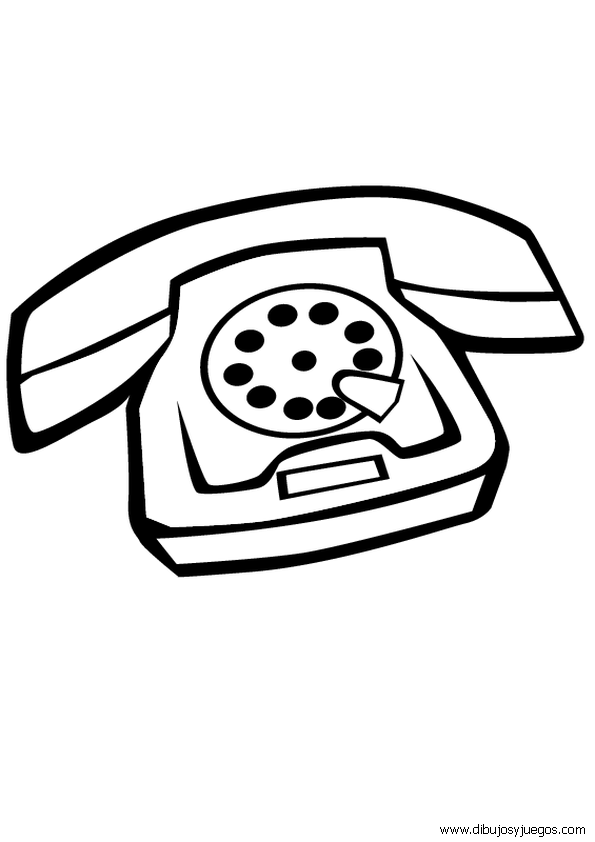 dibujos-telefono-fijo-001 | Dibujos y juegos, para pintar y colorear