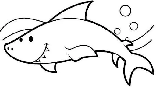 DIBUJOS DE TIBURONES PARA COLOREAR