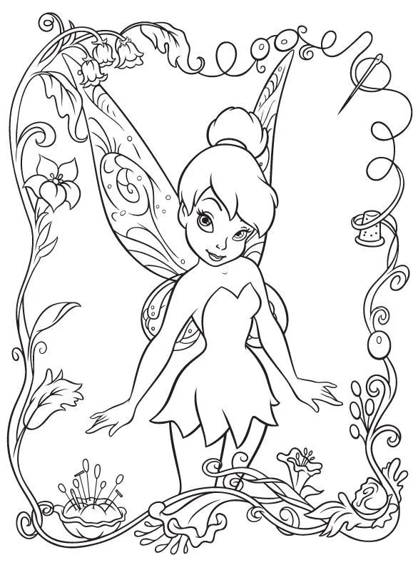 Dibujos Tinkerbell para colorear ~ Portal de Manualidades