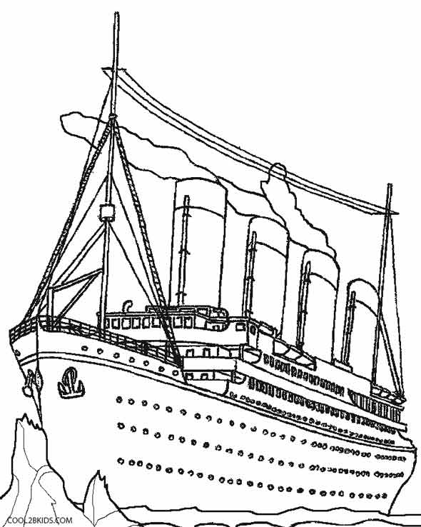 Dibujos de Titanic para colorear - Páginas para imprimir gratis