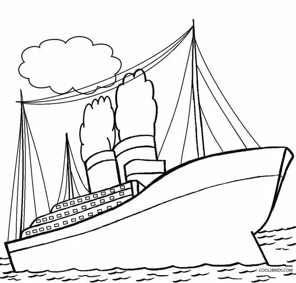 Dibujos de Titanic para colorear - Páginas para imprimir gratis