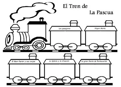 Dibujos de un tren con vagones para colorear - Imagui