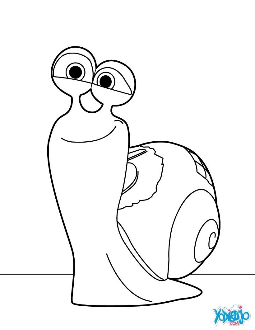 Dibujos TURBO para colorear - TURBO el caracol