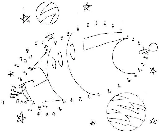 Dibujos para unir puntor del 1 al 60 - Imagui