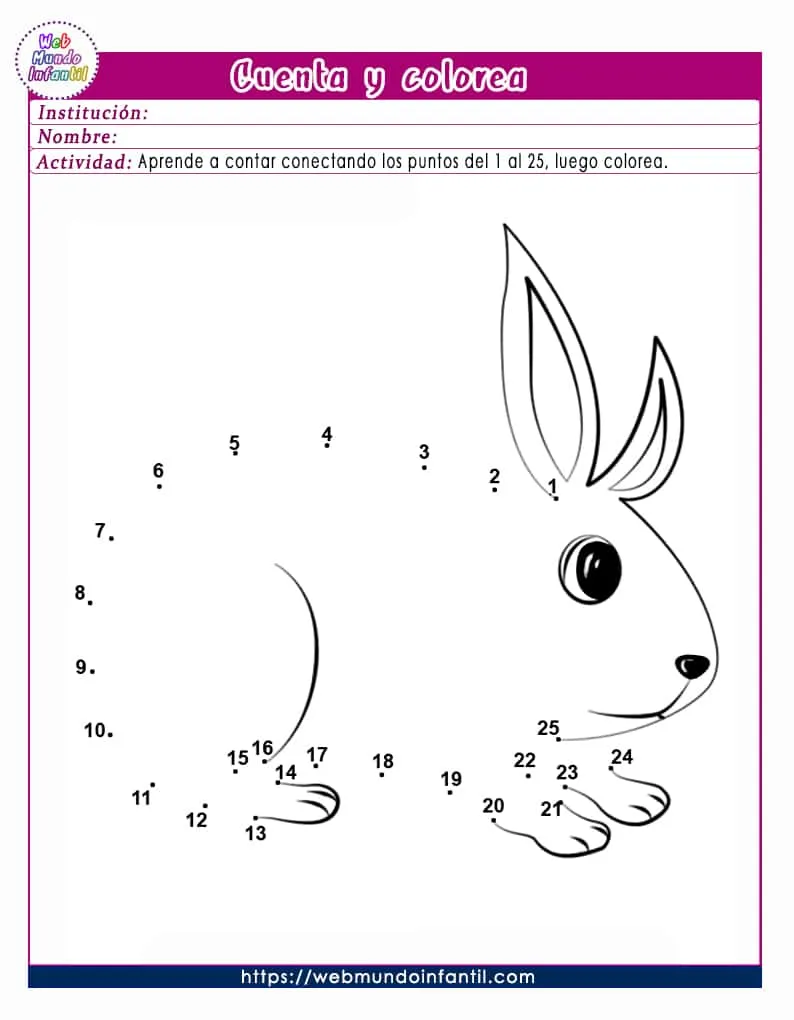 dibujos para unir puntos y colorear para preescolar