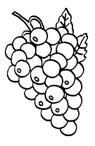 Dibujos de uvas para colorear